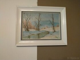 Obraz zimní krajiny - 1