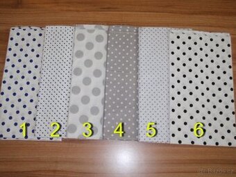 Nové látky-puntíky - vhodné též i na patchwork