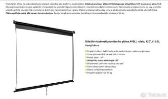 Projekční plátno Aveli 120” 16:9