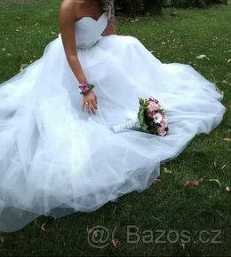 Krásné nové svatební princeznovské šaty L-XXL - 1