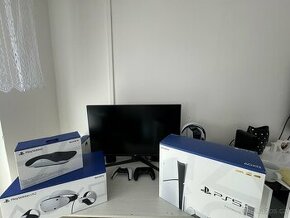 PS5slim herní set včetně monitoru a VR2