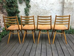 Retro židle TON (ohýbané, bukové dřevo) - 4 kusy