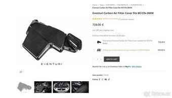 BMW E9X M3- Eventuri carbon air box KRYT NOVÉ