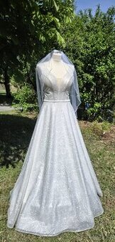 NOVÉ elegantní svatební šaty TŘPYTIVÉ