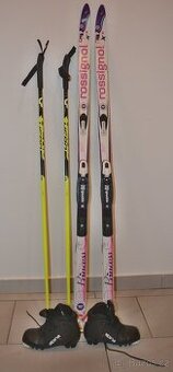 Dětský set bězky - 140, boty - 34, hůlky -115