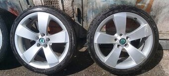 Alu kola 5x100 r17 Škoda s pneu 205/45r17 Letní cena 5999kč