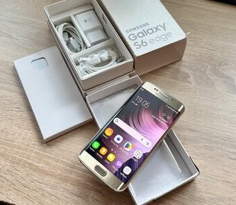 Samsung Galaxy S6 Edge 32gb Gold Platinum, komplet, zánovní