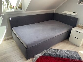 Prodám rohovou postel Blanář – textil, 212 × 120 × 80 cm