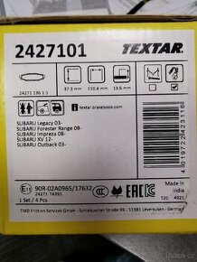 Brzdové destičkyTEXTAR na Subaru Impreza, VX, Outback