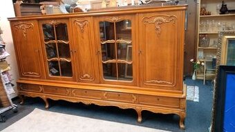 Vitrína, komoda, příborník - Chippendale, 284 cm