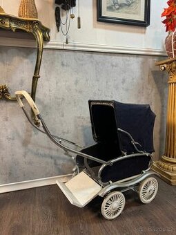 Chromový kočárek pro panenky (141066)