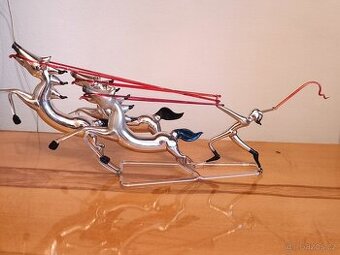 Plastika koňské trojspřeží s Dianou