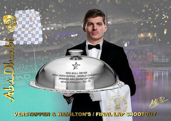 Max Verstappen 2021 World Champion Red Bull F1 RB16B Abu Dha