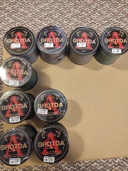 Rybářské pletené šňůry Ghotda 300 m. půměr 28,23
