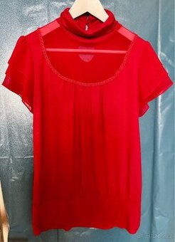 Červená společenská halenka