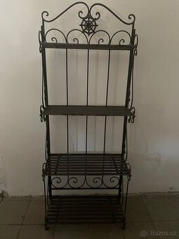 Kovový skládací vintage regál 75 x 49 x 190 cm