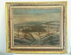 Prodám originál obrazu Tání sněhu v Beskydech
