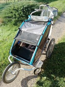 Chariot (Thule)CX2 + jogging set + cyklo set + kocarkovy se
