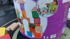 Dětské kostky barevné s edukativním víkem Eichhorn