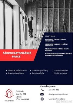Sadrokartonove konstrukce a stavebni prace