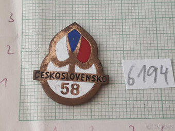 Československo 58 - starý odznáček - 1
