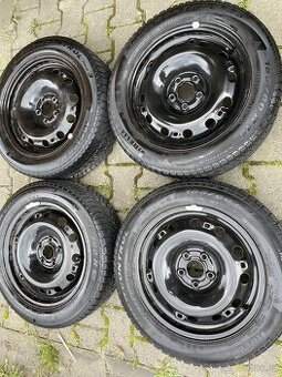 Plech kola Škoda Fabia 5x100 se zimní pneu 185/60/15