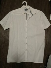 Pánská košile bílá krátký rukáv Nobel league vel. 41