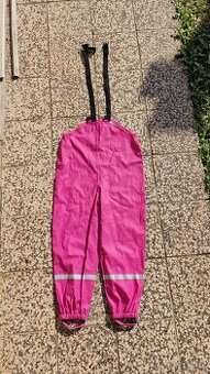 Dívčí pláštěnka, kalhoty s kšandy, vel. 122/128