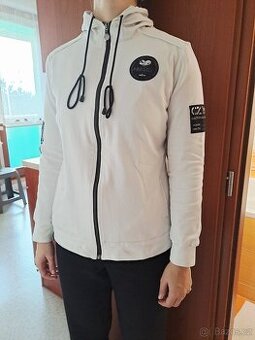 Dámská bílá mikina s kapucí, velikost M/L, Gábina Páralová