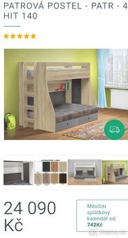 Patrová postel(palanda+šuplíky+matrace)