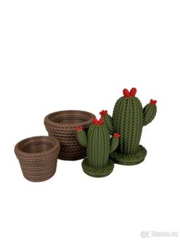 Designový kaktus v květináči - sada