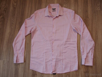 Jerem pánská růžová košile slim, non iron vel. 40