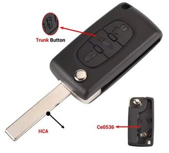 Obal autoklíče Citroen, Peugeot,Lancia - 3tl,baterie v obalu