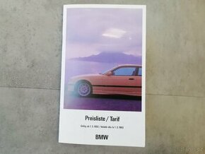 BMW ceník 1993 - doprava v ceně