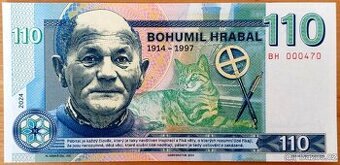 Bankovka 110 Bohumil HRABAL série BH, stav UNC