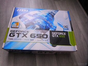 Grafická karta Nvidia Geforce msi gtx650 1gb ddr5