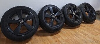 Alu kola R17 5x100 Škoda + zimní pneu 205/55/17