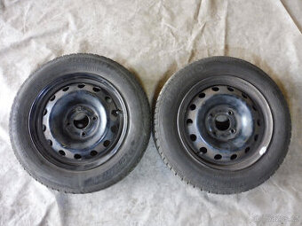 Prodám orig. 14" plech. kola + letní pneu na PEUGEOT 207