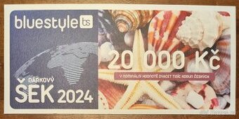 Bluestyle voucher / poukaz na dovolenou 20.000 - 3 kusy