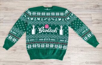 PÁNSKÝ SVETR VÁNOČNÍ ZELENÝ VELIKOST L