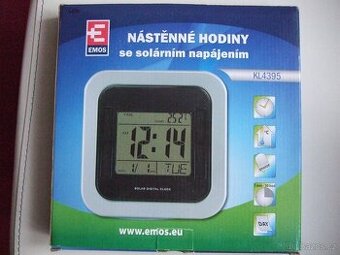 NÁSTĚNNÉ DIGITÁLNÍ HODINY EMOS SE SOLÁRNÍM NAPÁJENÍM