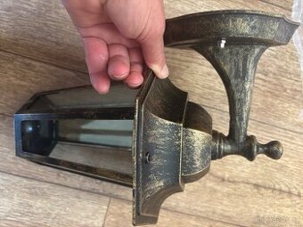 Venkovní osvětlení nástěnné lucerna s patinou