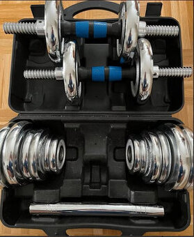 posilovaci sada pochromovana ca. 30 kg
