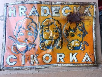 Stará plechová cedule