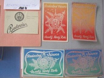 pivní etikety Budvar České Budějovice AH4 + Z1,2,3,4