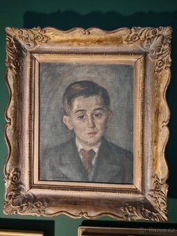 Obraz olej na plátně - Chlapec v obleku