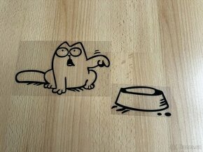 Samolepka – kočka prázdná nádrž