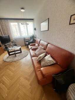 Kožená sedačka, 2 křesla