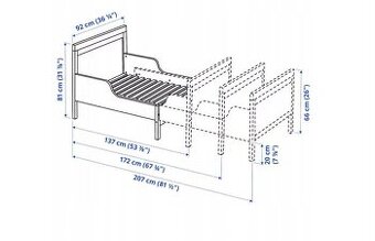 Dětská rostoucí postel Ikea