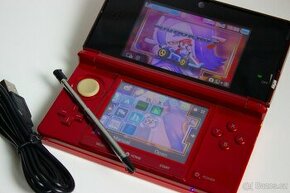 Nintendo 3DS Flame Red + homebrew hack a 32GB karta